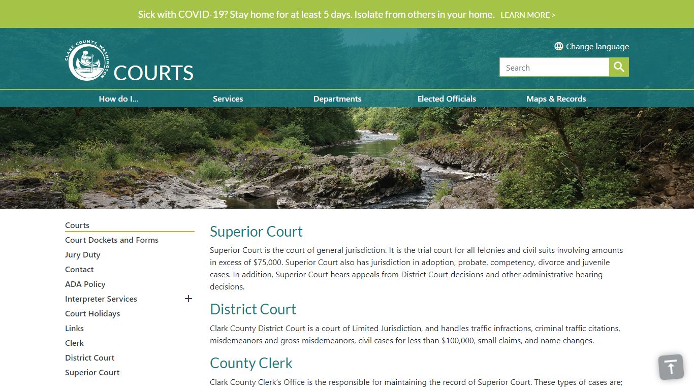 Courts Home | Clark County